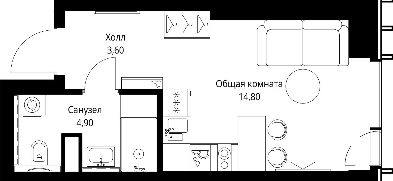 Продажа квартиры, 23,3 м² в ЖК «VEER», Верейская улица, Москва, Россия #1 Продажа квартиры, 23,3 м² в ЖК «VEER», Верейская улица, Москва, Россия #1