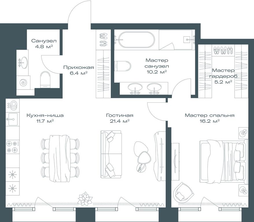 Apartment Sale, 75.9平方米 at Opus, Derbenevskaya Street, 1с1, Moscow, Russia #1 Apartment Sale, 75.9平方米 at Opus, Derbenevskaya Street, 1с1, Moscow, Russia #1
