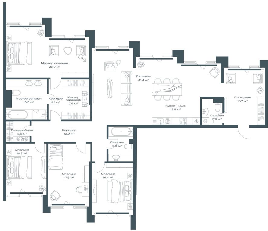 3-BD Apartment Sale, 191.3平方米 at Opus, Derbenevskaya Street, 1с1, Moscow, Russia #1 3-BD Apartment Sale, 191.3平方米 at Opus, Derbenevskaya Street, 1с1, Moscow, Russia #1