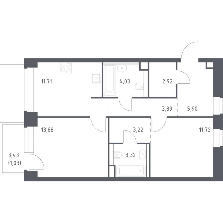 Продажа 1-комн. квартиры, 61,62 м² в ЖК «Нова (Nova)», улица Братьев Фонченко, вл21, Москва, Россия #1 Продажа 1-комн. квартиры, 61,62 м² в ЖК «Нова (Nova)», улица Братьев Фонченко, вл21, Москва, Россия #1