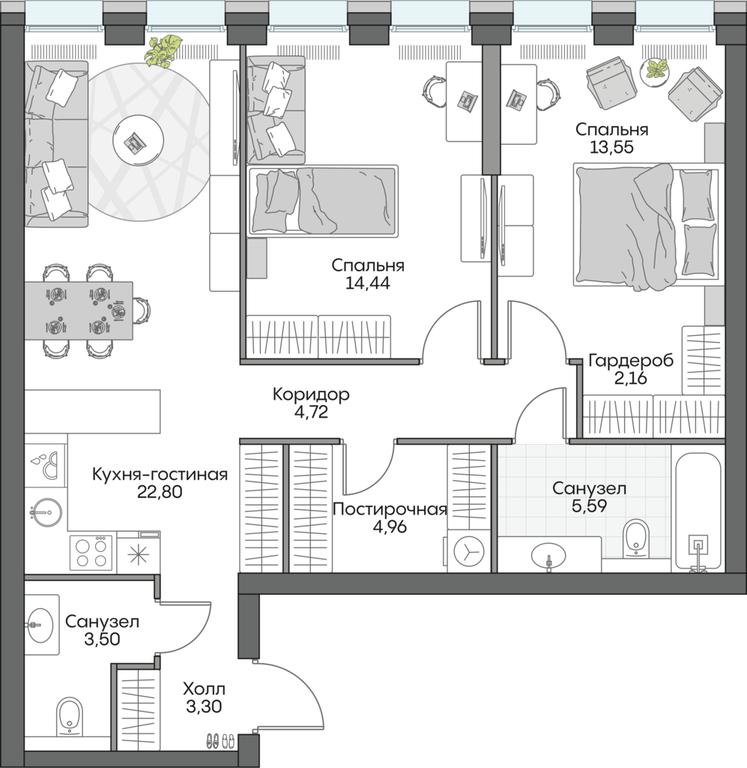 1-BD Apartment Sale, 45.96 sq. m. at Dom na naberezhnoy INSIDER (Insayder), Avtozavodskaya Street, Moscow, Russia #1 1-BD Apartment Sale, 45.96 sq. m. at Dom na naberezhnoy INSIDER (Insayder), Avtozavodskaya Street, Moscow, Russia #1