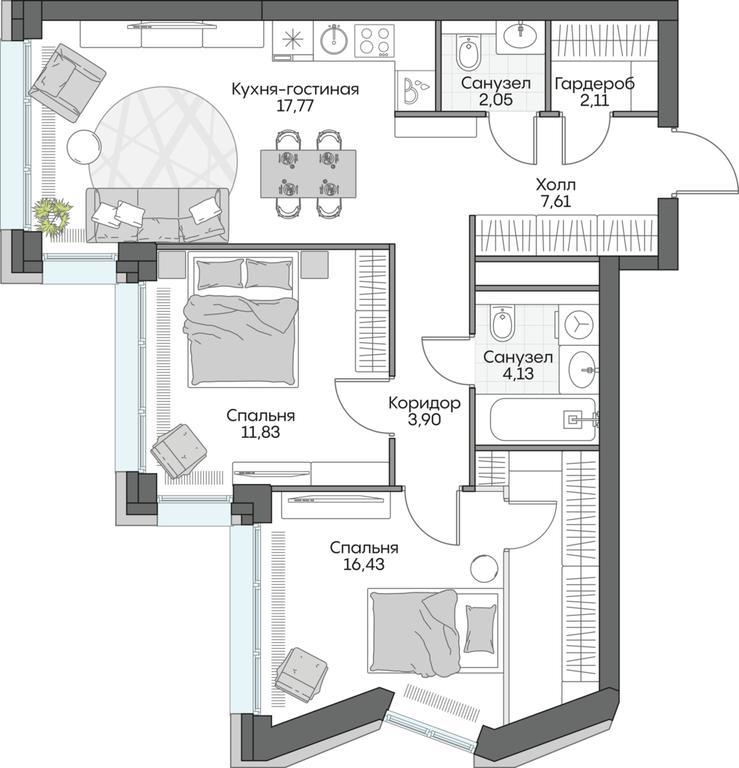 1-BD Apartment Sale, 38.17 sq. m. at Dom na naberezhnoy INSIDER (Insayder), Avtozavodskaya Street, Moscow, Russia #1 1-BD Apartment Sale, 38.17 sq. m. at Dom na naberezhnoy INSIDER (Insayder), Avtozavodskaya Street, Moscow, Russia #1