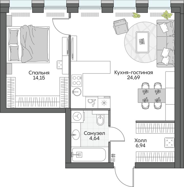 1-BD Apartment Sale, 38.17 sq. m. at Dom na naberezhnoy INSIDER (Insayder), Avtozavodskaya Street, Moscow, Russia #1 1-BD Apartment Sale, 38.17 sq. m. at Dom na naberezhnoy INSIDER (Insayder), Avtozavodskaya Street, Moscow, Russia #1