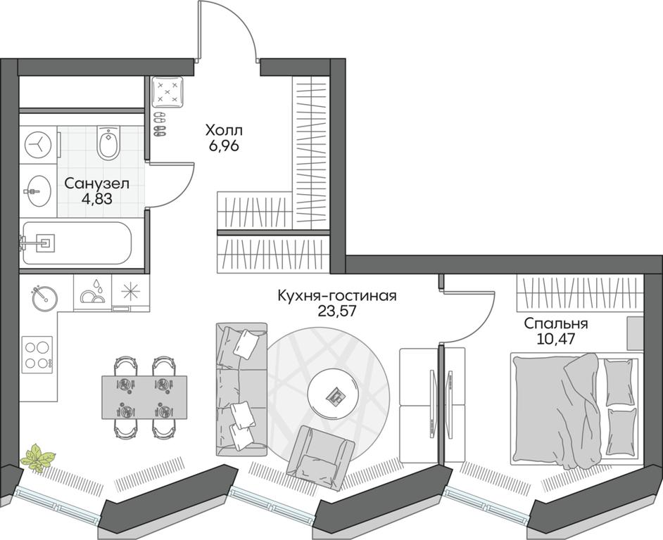 1-BD Apartment Sale, 53.78 sq. m. at Dom na naberezhnoy INSIDER (Insayder), Avtozavodskaya Street, Moscow, Russia #1 1-BD Apartment Sale, 53.78 sq. m. at Dom na naberezhnoy INSIDER (Insayder), Avtozavodskaya Street, Moscow, Russia #1