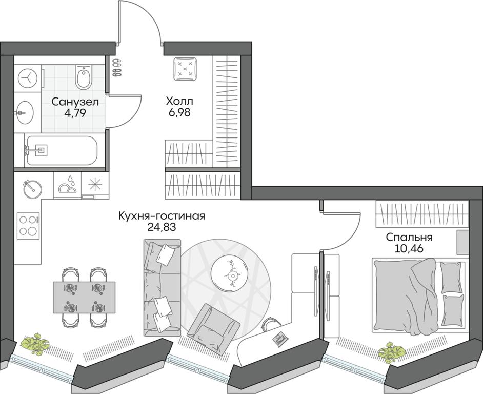 1-BD Apartment Sale, 38.17 sq. m. at Dom na naberezhnoy INSIDER (Insayder), Avtozavodskaya Street, Moscow, Russia #1 1-BD Apartment Sale, 38.17 sq. m. at Dom na naberezhnoy INSIDER (Insayder), Avtozavodskaya Street, Moscow, Russia #1