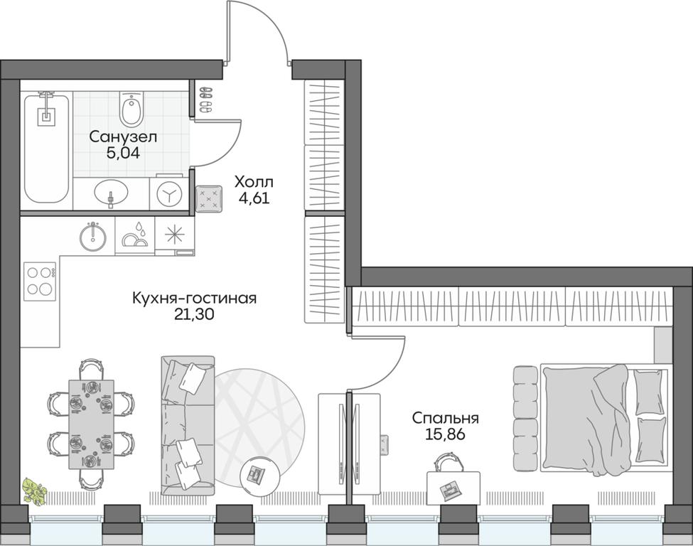 2-BD Apartment Sale, 60.31 sq. m. at Dom na naberezhnoy INSIDER (Insayder), Avtozavodskaya Street, Moscow, Russia #1 2-BD Apartment Sale, 60.31 sq. m. at Dom na naberezhnoy INSIDER (Insayder), Avtozavodskaya Street, Moscow, Russia #1