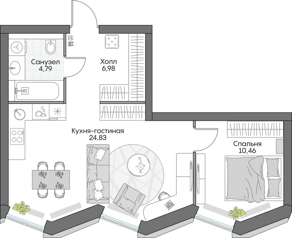 1-BD Apartment Sale, 38.17 sq. m. at Dom na naberezhnoy INSIDER (Insayder), Avtozavodskaya Street, Moscow, Russia #1 1-BD Apartment Sale, 38.17 sq. m. at Dom na naberezhnoy INSIDER (Insayder), Avtozavodskaya Street, Moscow, Russia #1