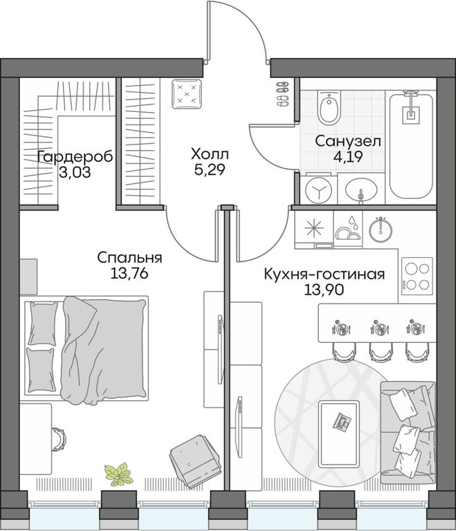 2-BD Apartment Sale, 61.68 sq. m. at Dom na naberezhnoy INSIDER (Insayder), Avtozavodskaya Street, Moscow, Russia #1 2-BD Apartment Sale, 61.68 sq. m. at Dom na naberezhnoy INSIDER (Insayder), Avtozavodskaya Street, Moscow, Russia #1