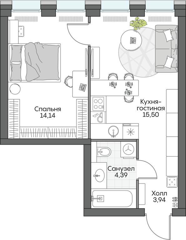 1-BD Apartment Sale, 38.15 sq. m. at Dom na naberezhnoy INSIDER (Insayder), Avtozavodskaya Street, Moscow, Russia #1 1-BD Apartment Sale, 38.15 sq. m. at Dom na naberezhnoy INSIDER (Insayder), Avtozavodskaya Street, Moscow, Russia #1