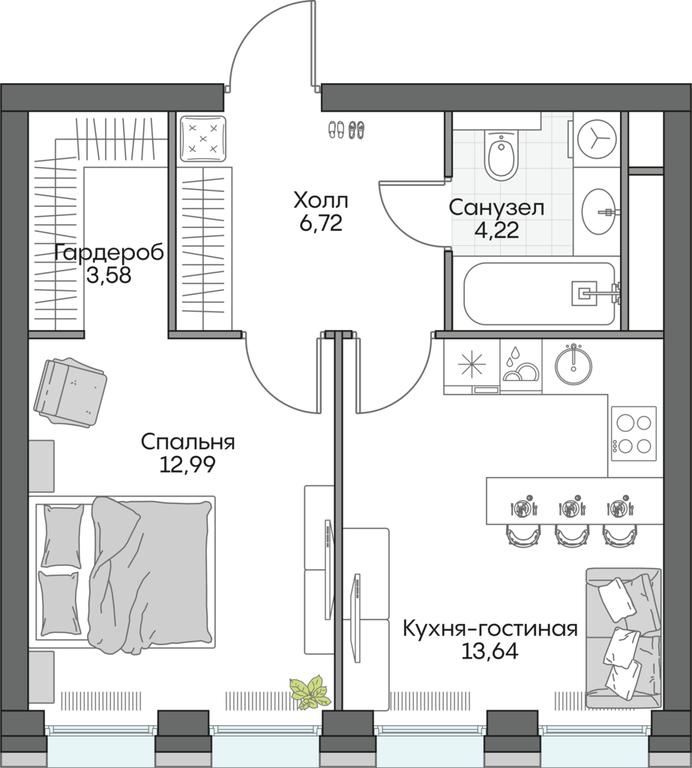 Apartment Sale, 29.4 sq. m. at Dom na naberezhnoy INSIDER (Insayder), Avtozavodskaya Street, Moscow, Russia #1