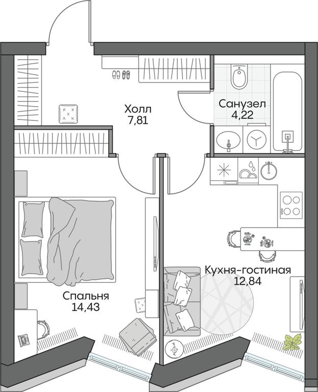 2-BD Apartment Sale, 67.62 sq. m. at Dom na naberezhnoy INSIDER (Insayder), Avtozavodskaya Street, Moscow, Russia #1 2-BD Apartment Sale, 67.62 sq. m. at Dom na naberezhnoy INSIDER (Insayder), Avtozavodskaya Street, Moscow, Russia #1