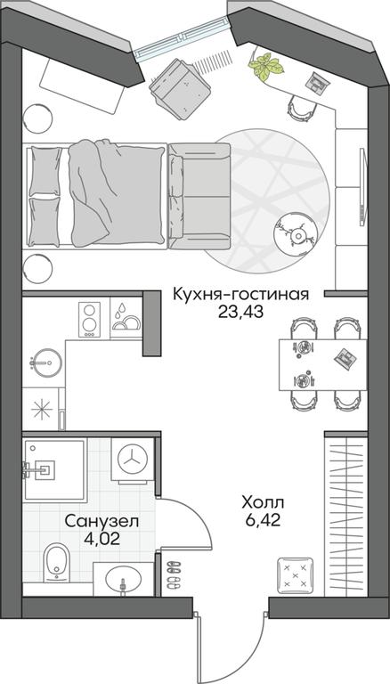 Apartment Sale, 30.28 sq. m. at Dom na naberezhnoy INSIDER (Insayder), Avtozavodskaya Street, Moscow, Russia #1
