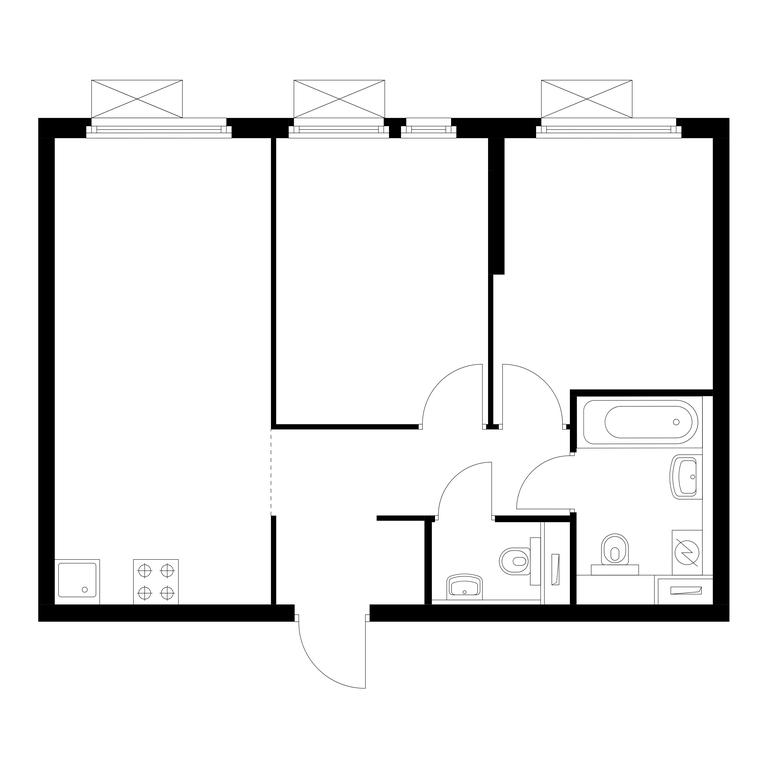 2-BD Apartment Sale, 51.3 sq. m. at Michurinskiy Park, Ozyornaya Street, 44А, Moscow, Russia #1