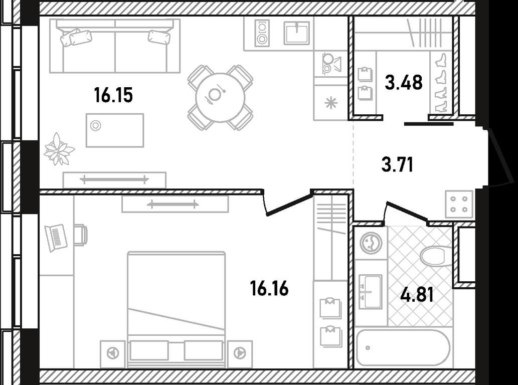 1-BD Apartment Sale, 44.31 sq. m. at Republic, Presnensky Val Street, 27с1, Moscow, Russia #1 1-BD Apartment Sale, 44.31 sq. m. at Republic, Presnensky Val Street, 27с1, Moscow, Russia #1