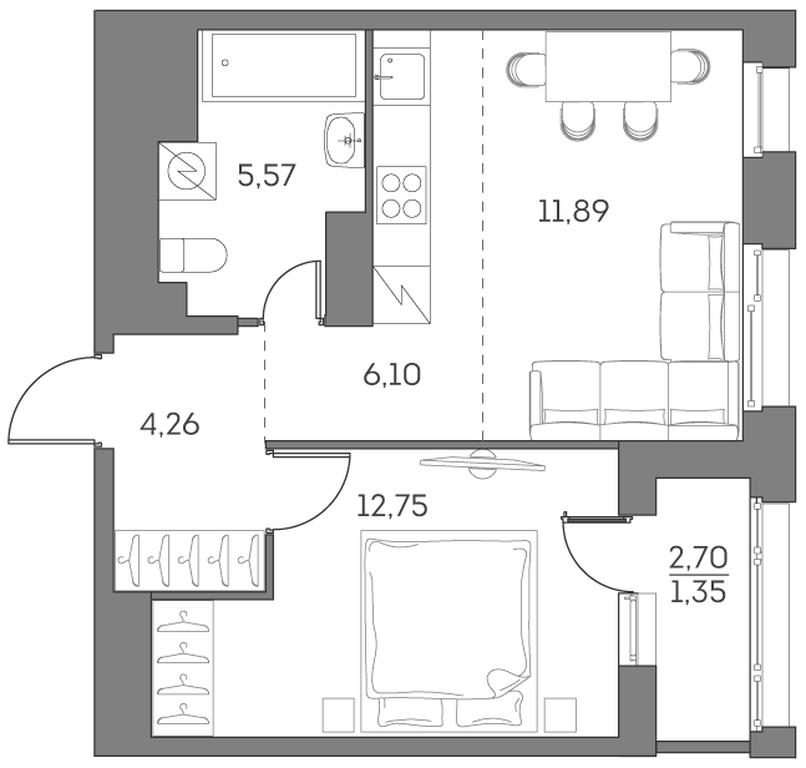 Apartment Sale, 41.92平方米 at Akvilon Beside 2 0, Ryazansky Avenue, Moscow, Russia #1 Apartment Sale, 41.92平方米 at Akvilon Beside 2 0, Ryazansky Avenue, Moscow, Russia #1