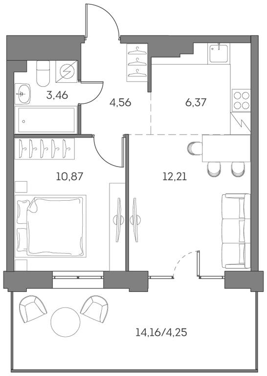 Apartment Sale, 41.72 sq. m. at Akvilon Beside 2 0, Ryazansky Avenue, Moscow, Russia #1 Apartment Sale, 41.72 sq. m. at Akvilon Beside 2 0, Ryazansky Avenue, Moscow, Russia #1