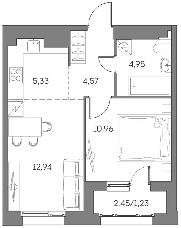 Apartment Sale, 40.01平方米 at Akvilon Beside 2 0, Ryazansky Avenue, Moscow, Russia #2 Apartment Sale, 40.01平方米 at Akvilon Beside 2 0, Ryazansky Avenue, Moscow, Russia #2