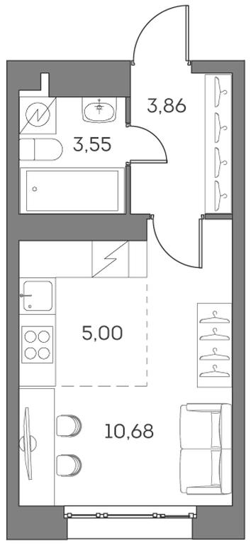 Apartment Sale, 23.09 sq. m. at Akvilon Beside 2 0, Ryazansky Avenue, Moscow, Russia #2 Apartment Sale, 23.09 sq. m. at Akvilon Beside 2 0, Ryazansky Avenue, Moscow, Russia #2