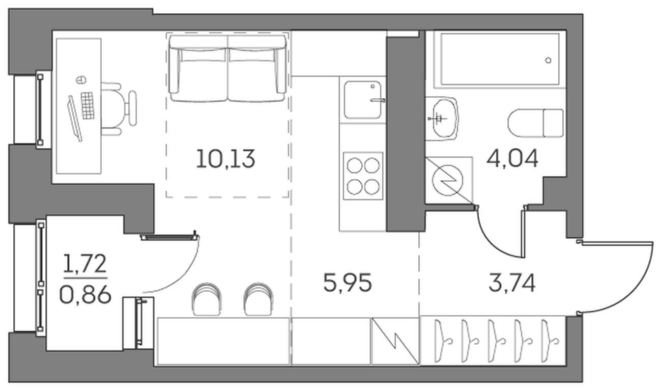 Apartment Sale, 24.72平方米 at Akvilon Beside 2 0, Ryazansky Avenue, Moscow, Russia #2 Apartment Sale, 24.72平方米 at Akvilon Beside 2 0, Ryazansky Avenue, Moscow, Russia #2