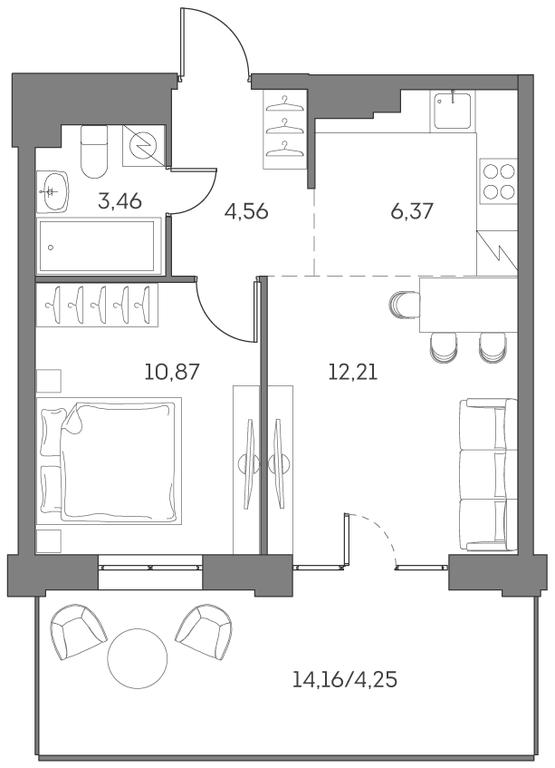 Apartment Sale, 41.72平方米 at Akvilon Beside 2 0, Ryazansky Avenue, Moscow, Russia #2 Apartment Sale, 41.72平方米 at Akvilon Beside 2 0, Ryazansky Avenue, Moscow, Russia #2