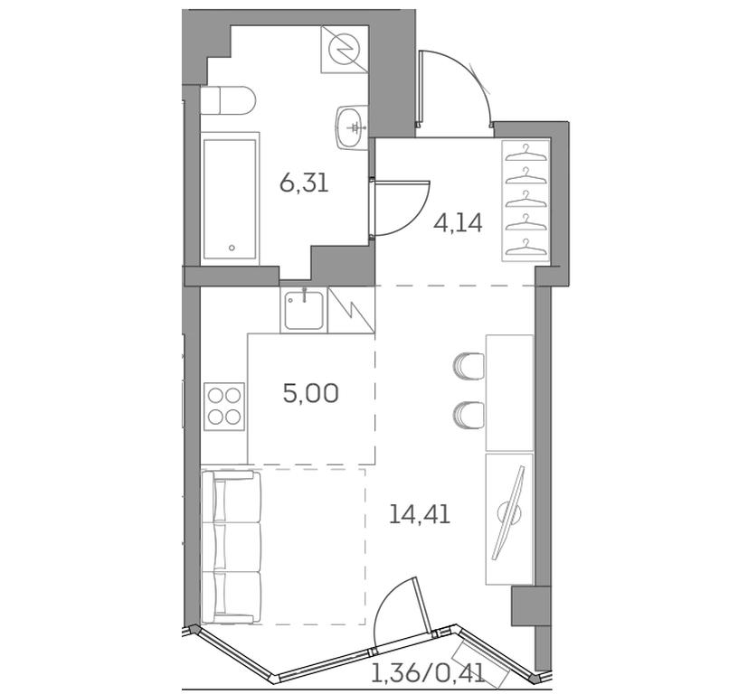 Apartment Sale, 30.27平方米 at Akvilon Beside 2 0, Ryazansky Avenue, Moscow, Russia #2 Apartment Sale, 30.27平方米 at Akvilon Beside 2 0, Ryazansky Avenue, Moscow, Russia #2