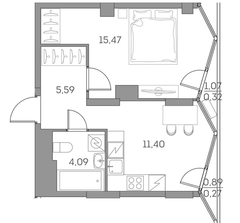 Apartment Sale, 37.14 sq. m. at Akvilon Beside 2 0, Ryazansky Avenue, Moscow, Russia #1 Apartment Sale, 37.14 sq. m. at Akvilon Beside 2 0, Ryazansky Avenue, Moscow, Russia #1