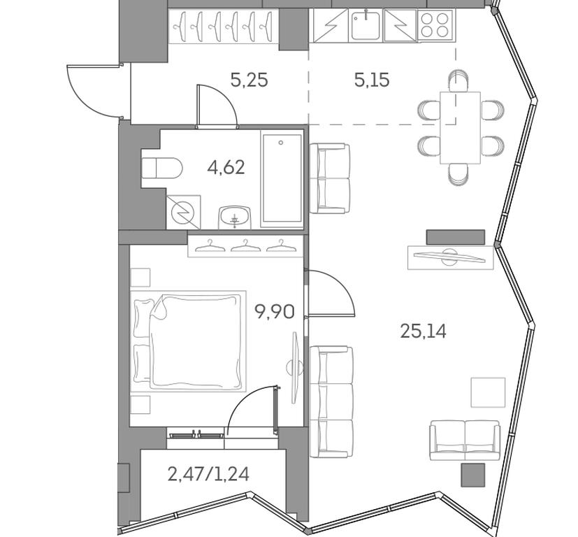 Apartment Sale, 51.3平方米 at Akvilon Beside 2 0, Ryazansky Avenue, Moscow, Russia #2 Apartment Sale, 51.3平方米 at Akvilon Beside 2 0, Ryazansky Avenue, Moscow, Russia #2