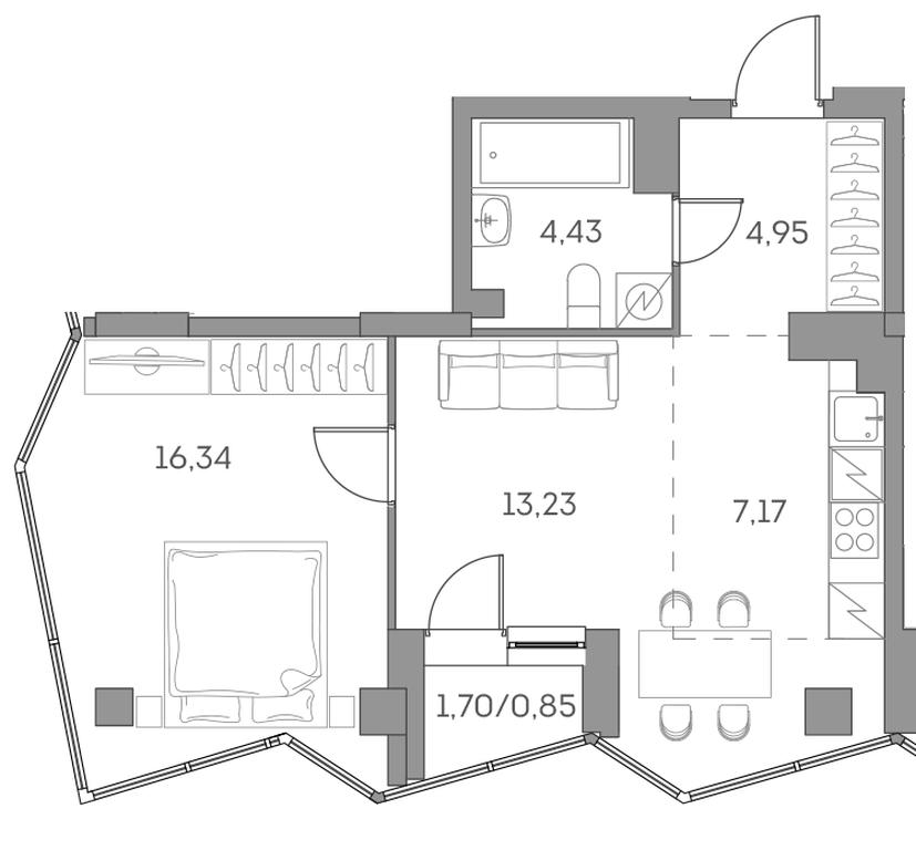 Apartment Sale, 46.97平方米 at Akvilon Beside 2 0, Ryazansky Avenue, Moscow, Russia #1 Apartment Sale, 46.97平方米 at Akvilon Beside 2 0, Ryazansky Avenue, Moscow, Russia #1