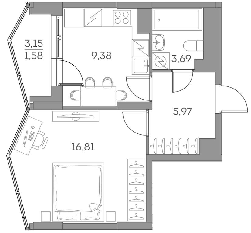 Apartment Sale, 37.43平方米 at Akvilon Beside 2 0, Ryazansky Avenue, Moscow, Russia #2 Apartment Sale, 37.43平方米 at Akvilon Beside 2 0, Ryazansky Avenue, Moscow, Russia #2