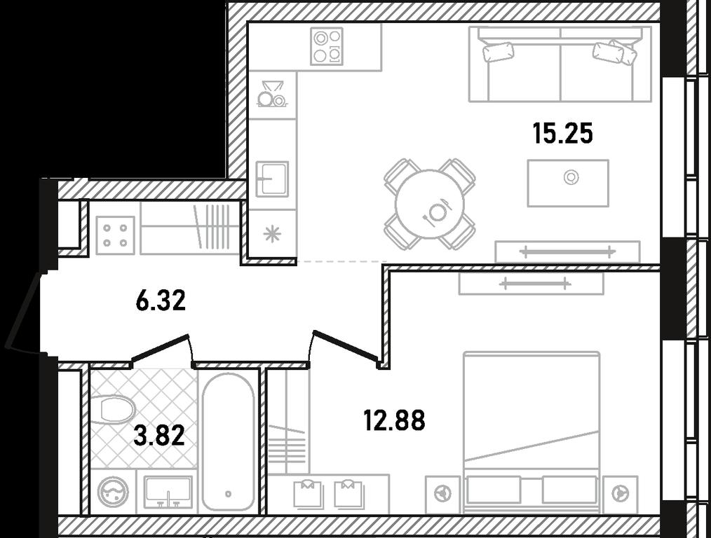 1-BD Apartment Sale, 38.27 sq. m. at Republic, Presnensky Val Street, 27с1, Moscow, Russia #1 1-BD Apartment Sale, 38.27 sq. m. at Republic, Presnensky Val Street, 27с1, Moscow, Russia #1
