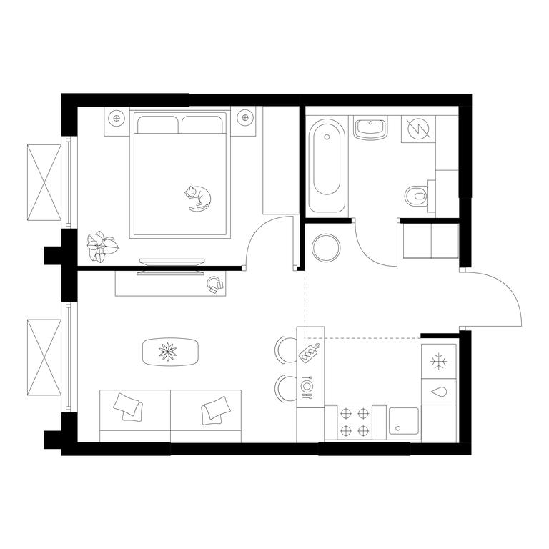1-BD Apartment Sale, 32.3平方米 at Zelionyi Park, 687-y proyezd, 15с2, Zelenograd, Moscow, Russia #1 1-BD Apartment Sale, 32.3平方米 at Zelionyi Park, 687-y proyezd, 15с2, Zelenograd, Moscow, Russia #1