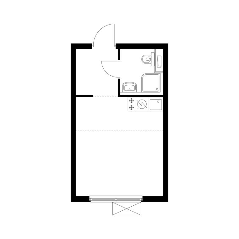 Apartment Sale, 22.5平方米 at Holland Park, Volokolamskoye Highway, 71/13к1, Moscow, Russia #1