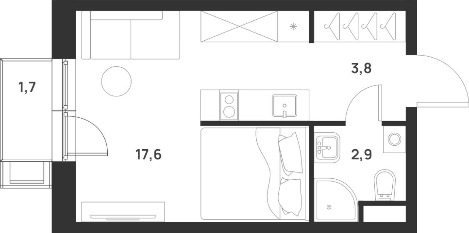 Apartment Sale, 24.8 sq. m. at Газопровод, Sosenskoye Settlement, Moscow, Russia #1 Apartment Sale, 24.8 sq. m. at Газопровод, Sosenskoye Settlement, Moscow, Russia #1