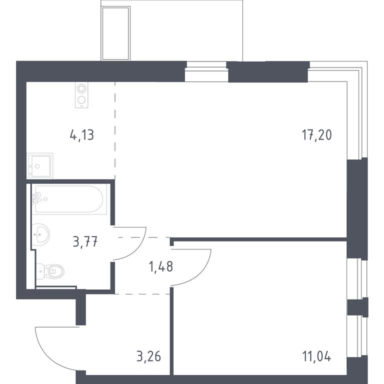Apartment Sale, 40.88 sq. m. at Egorovo Park, 1-y kvartal, posyolok Zhilino-1, Lubertsy City District, Moscow Region, Russia #1 Apartment Sale, 40.88 sq. m. at Egorovo Park, 1-y kvartal, posyolok Zhilino-1, Lubertsy City District, Moscow Region, Russia #1