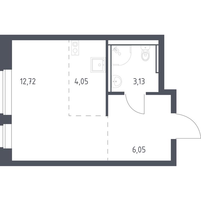 Apartment Sale, 25.95 sq. m. at Egorovo Park, 1-y kvartal, posyolok Zhilino-1, Lubertsy City District, Moscow Region, Russia #1