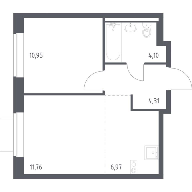 Apartment Sale, 38.09 sq. m. at Novoe Vidnoe, Kalinovka Village, Leninskiy City District, Moscow Region, Russia #1 Apartment Sale, 38.09 sq. m. at Novoe Vidnoe, Kalinovka Village, Leninskiy City District, Moscow Region, Russia #1