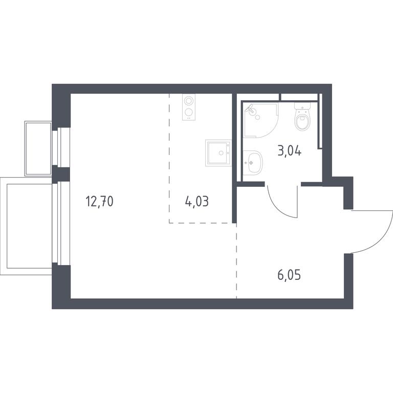 Apartment Sale, 25.82平方米 at Novoe Vidnoe, Kalinovka Village, Leninskiy City District, Moscow Region, Russia #1 Apartment Sale, 25.82平方米 at Novoe Vidnoe, Kalinovka Village, Leninskiy City District, Moscow Region, Russia #1