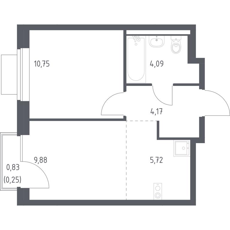 Apartment Sale, 34.86 sq. m. at Novoe Vidnoe, Kalinovka Village, Leninskiy City District, Moscow Region, Russia #1 Apartment Sale, 34.86 sq. m. at Novoe Vidnoe, Kalinovka Village, Leninskiy City District, Moscow Region, Russia #1