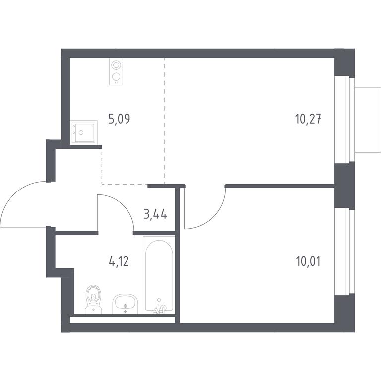 Apartment Sale, 32.93 sq. m. at Novoe Vidnoe, Kalinovka Village, Leninskiy City District, Moscow Region, Russia #1 Apartment Sale, 32.93 sq. m. at Novoe Vidnoe, Kalinovka Village, Leninskiy City District, Moscow Region, Russia #1