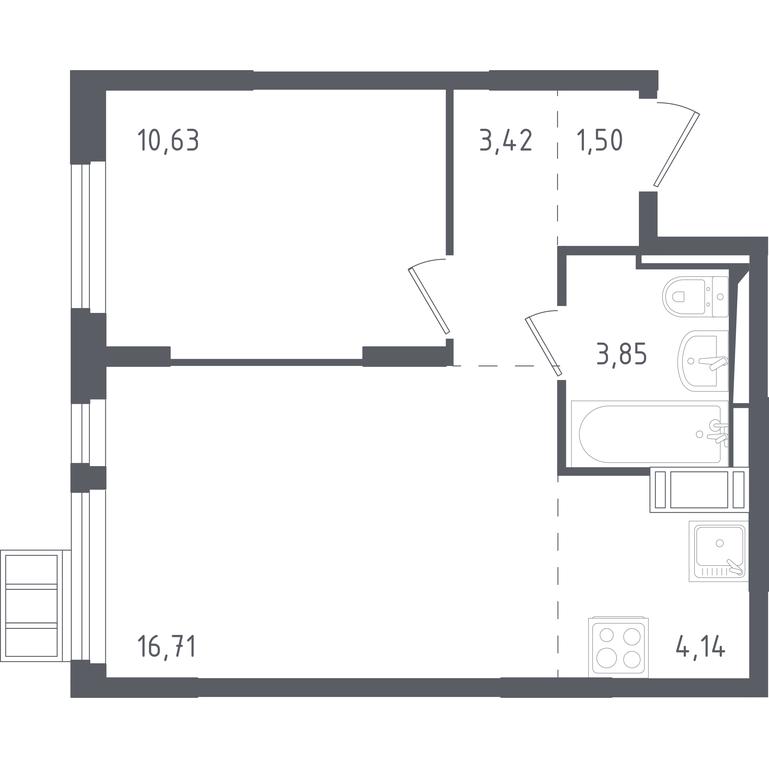 1-BD Apartment Sale, 40.25 sq. m. at Gorki Park, Shkolnaya ulitsa, 2, derevnya Korobovo, Leninskiy City District, Moscow Region, Russia #1