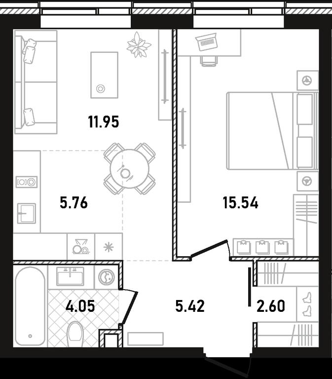 1-BD Apartment Sale, 45.32 sq. m. at Republic, Presnensky Val Street, 27с1, Moscow, Russia #1 1-BD Apartment Sale, 45.32 sq. m. at Republic, Presnensky Val Street, 27с1, Moscow, Russia #1
