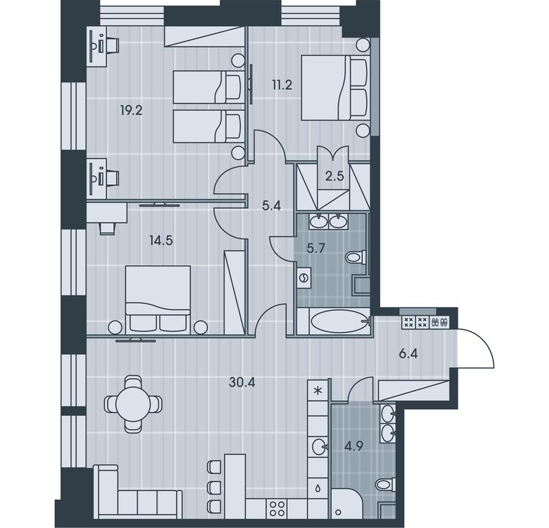 3-BD Apartment Sale, 100.2 sq. m. at Ever, Obrucheva Street, вл23, Moscow, Russia #1 3-BD Apartment Sale, 100.2 sq. m. at Ever, Obrucheva Street, вл23, Moscow, Russia #1