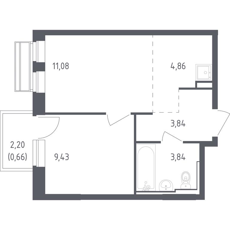 Продажа квартиры, 33,71 м² в ЖК «Рублевский Квартал», квартал Лайково Грин, жилой комплекс Город-событие Лайково, село Лайково, Одинцовский городской округ, Московская область, Россия #1