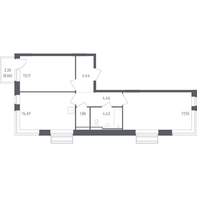 1-BD Apartment Sale, 60.63 sq. m. at Rublevskiy Kvartal, Laykovo Green Quarter, zhiloy kompleks Gorod-sobytiye Laykovo, selo Laykovo, Odintsovskiy City District, Moscow Region, Russia #1 1-BD Apartment Sale, 60.63 sq. m. at Rublevskiy Kvartal, Laykovo Green Quarter, zhiloy kompleks Gorod-sobytiye Laykovo, selo Laykovo, Odintsovskiy City District, Moscow Region, Russia #1