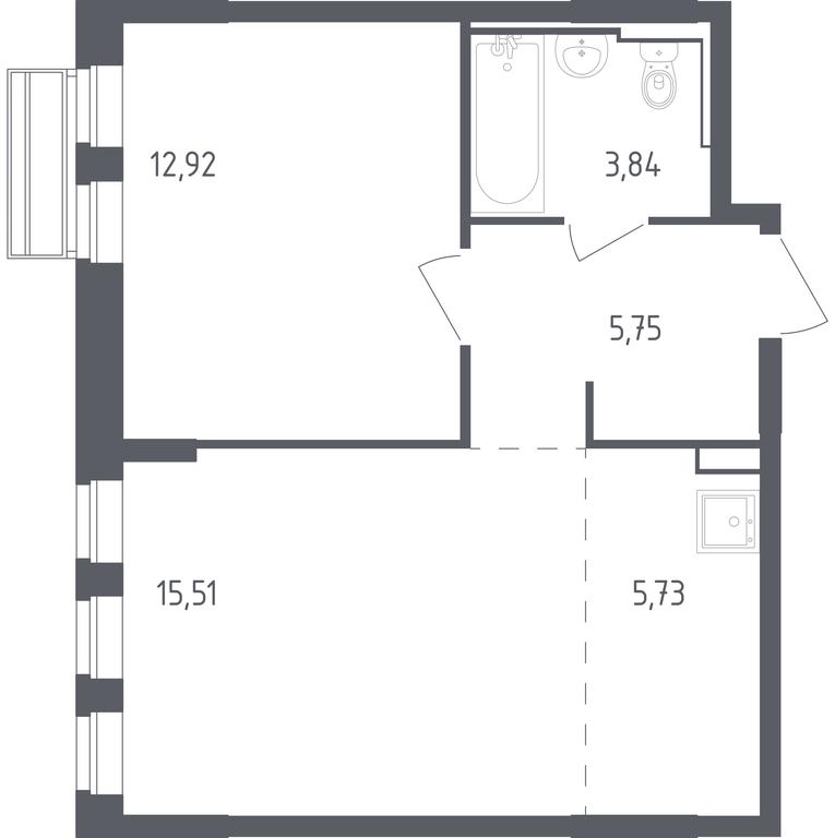 Apartment Sale, 43.75 sq. m. at Rublevskiy Kvartal, Laykovo Green Quarter, zhiloy kompleks Gorod-sobytiye Laykovo, selo Laykovo, Odintsovskiy City District, Moscow Region, Russia #1