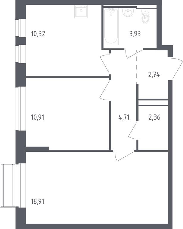 1-BD Apartment Sale, 53.88 sq. m. at Rublevskiy Kvartal, Laykovo Green Quarter, zhiloy kompleks Gorod-sobytiye Laykovo, selo Laykovo, Odintsovskiy City District, Moscow Region, Russia #1
