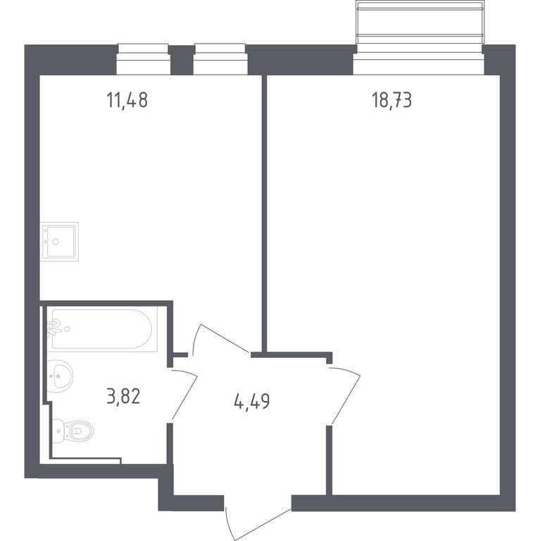 Apartment Sale, 38.52 sq. m. at Rublevskiy Kvartal, Laykovo Green Quarter, zhiloy kompleks Gorod-sobytiye Laykovo, selo Laykovo, Odintsovskiy City District, Moscow Region, Russia #1