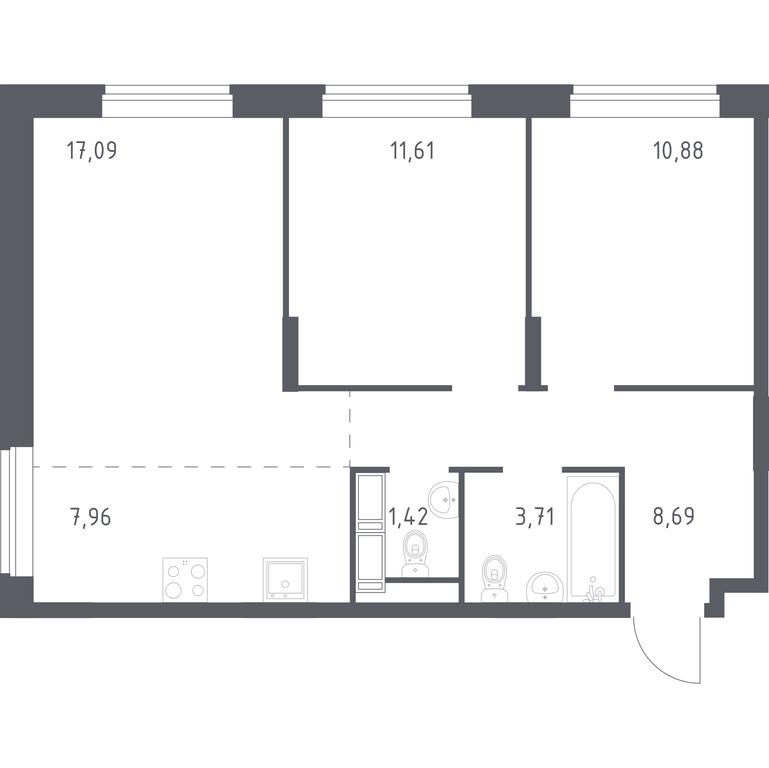 1-BD Apartment Sale, 61.8平方米 at Novograd Pavlino, Kosinskoye shosse, 2, Novoye Pavlino Microdistrict, Balashikha, Moscow Region, Russia #1 1-BD Apartment Sale, 61.8平方米 at Novograd Pavlino, Kosinskoye shosse, 2, Novoye Pavlino Microdistrict, Balashikha, Moscow Region, Russia #1