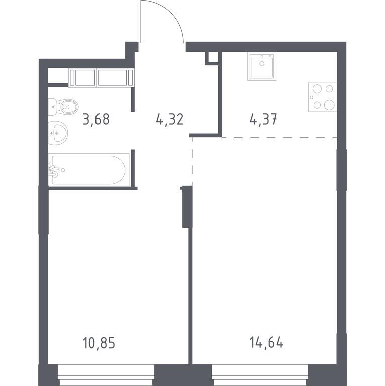 Apartment Sale, 38.3 sq. m. at Novograd Pavlino, Kosinskoye shosse, 2, Novoye Pavlino Microdistrict, Balashikha, Moscow Region, Russia #1 Apartment Sale, 38.3 sq. m. at Novograd Pavlino, Kosinskoye shosse, 2, Novoye Pavlino Microdistrict, Balashikha, Moscow Region, Russia #1