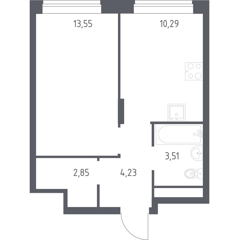 Apartment Sale, 34.2平方米 at Novograd Pavlino, Kosinskoye shosse, 2, Novoye Pavlino Microdistrict, Balashikha, Moscow Region, Russia #1 Apartment Sale, 34.2平方米 at Novograd Pavlino, Kosinskoye shosse, 2, Novoye Pavlino Microdistrict, Balashikha, Moscow Region, Russia #1